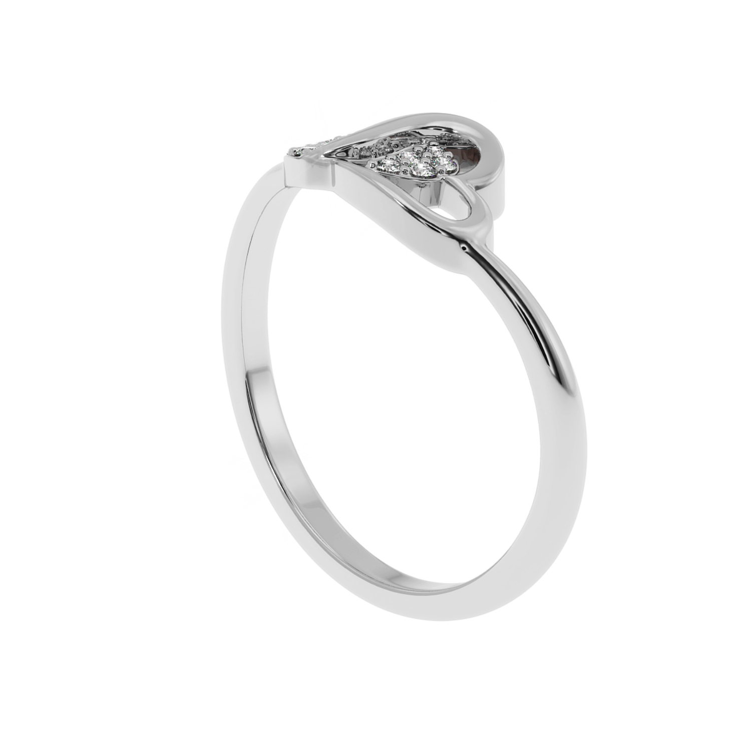 0.12 CT Eternal Love Duo Heart Diamond Ring – 14K Gold